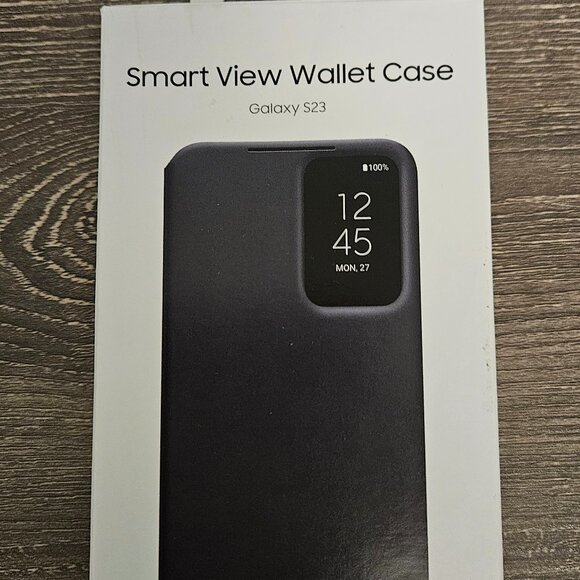 Samsung Galaxy S23 Smart View Wallet Case in black - Picture 1 of 6